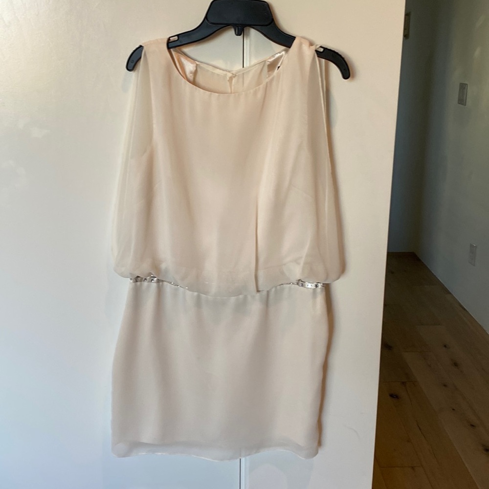 White silk dress by Laundry. Size 2.